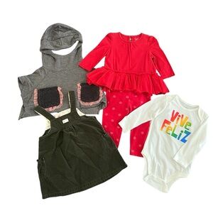Baby girl fall/winter cloths lot size 6-12 months Janie&Jack, Gap